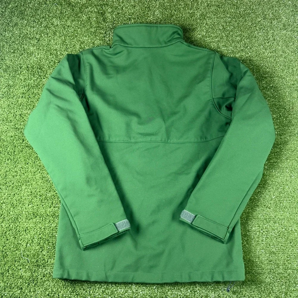 Columbia Mens Green Softshell Full Zip Fleece Lined Jacket Small Outdoor Coat